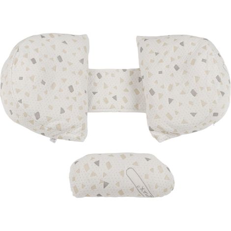 Seitliches Schwangerschaftskissen, U-förmig, weiche Unterstützung, floral bedruckt, ergonomisches Keilkissen, Grau (1/5)