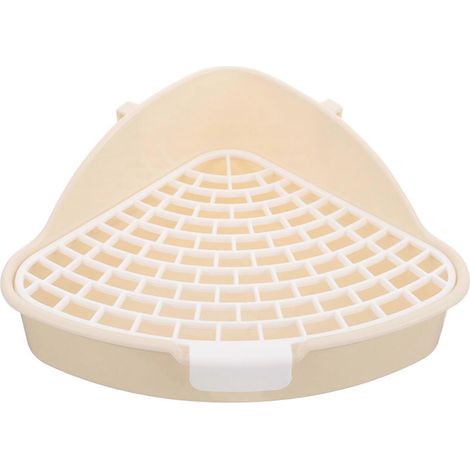 Urinoir d'angle pour animaux de compagnie, bac à litière pour chat, bac à litière triangulaire, bac à litière pour lapins et hamsters (1/5)
