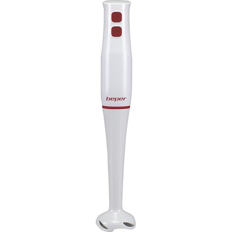 BEPER P102FRU003 Frullatore a immersione, Hand blender, ABS,400W, Lame in acciaio inossidabile, Funzione Turbo, Frullati, Zuppe, Yogurt, Salse, Alimenti Per Bambini