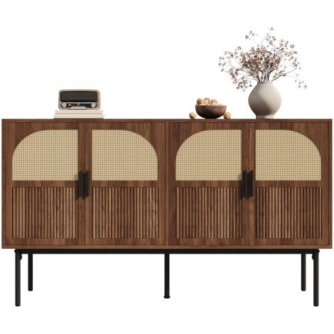 Buffet Moderne et Minimaliste pour Salon – Meuble de Rangement Modulaire avec Étagères et Portes, Ensemble de Séjour Polyvalent (140 x 40 x 80 cm)