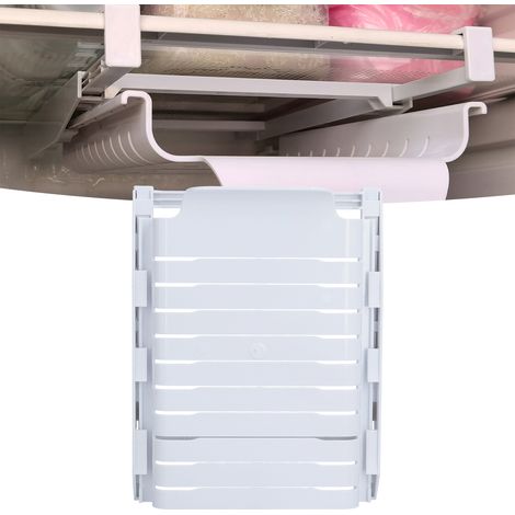Étagère de rangement blanche sur rail pour sacs auto-scellants, sacs de conservation pour réfrigérateur, étagère de rangement rétractable pour la cuisine et la maison (1/5)