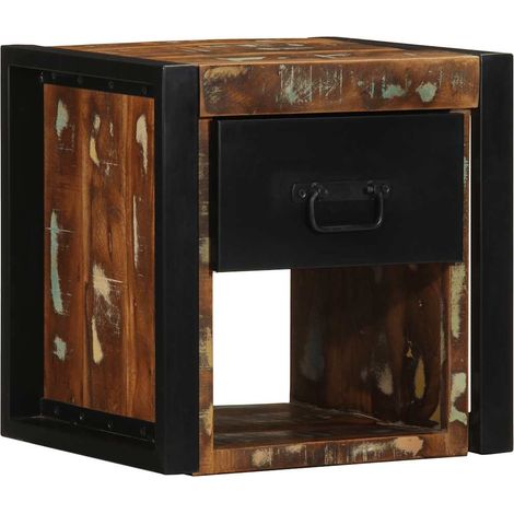 Tables de chevet 2 pcs Cabinet de chevet Table de nuit multicolore 40x35x40cm bois récupération (1/5)