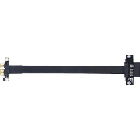 Câble d'extension PCIe 3.0 1x vers 180 degrés, Flexible, 8Gbps, haute vitesse, PCI Express Gen 3 X1, rallonge de 20cm (1/5)