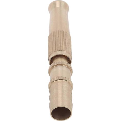 Adjustable Garden Watering Nozzle Heavy Brass Hose Nozzle,golden (1/4)