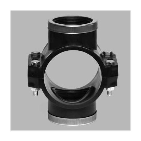 STAFFA DOPPIA CON RINFORZO E GUARNIZIONE PIATTA PN 10 - 40 x 3/4