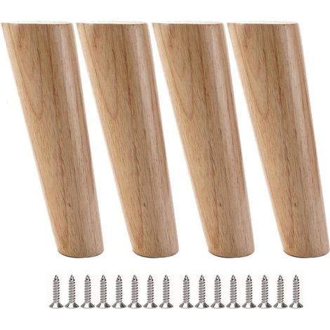 Pieds de Meubles en Bois - Pieds de Remplacement pour Table Chaise Canapé et Armoire (1/5)