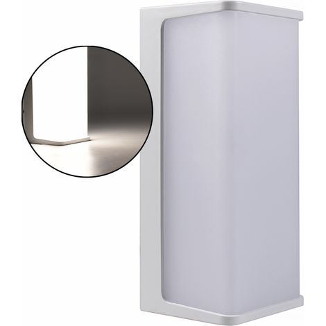 APPLIQUE DA ESTERNO LED RETTANGOLARE LAMPADA DA PARETE MODERNA IN PVC BIANCO LUCE NATURALE 4000K (1/5)