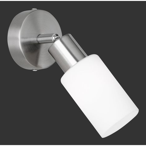 Foco Mars Ø8cm Orientable Cristal Blanco Níquel Trio Lighting