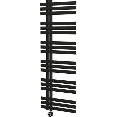 Schulte Heizkörper IGNIS inklusive Heizstab und Befüllung, 140 x 50 cm, Strukturschwarz, Version links (1/2)