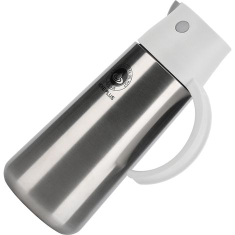 Bidon à huile en acier inoxydable 750ML avec bec verseur automatique, pot anti-oxydation opaque pour cuisine, couleur blanc