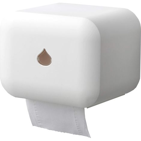 ZOLGINAH Porte-papier rouleau de papier hygiénique Étanche fixé au mur auto-adhésif Distributeur de papier hygiénique (Blanc) (1/5)