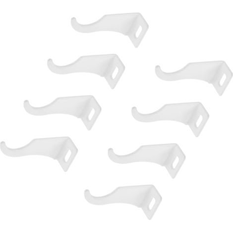 Lot de 8 Crochets pour Radiateur Porte-serviette en Acier Plastifié Blanc, Facile à Installer et Multifonction pour Salle de Bain Cuisine (1/5)