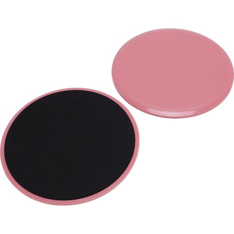 Lot de 2 disques de glisse compacts pour un entraînement complet du corps, idéal pour la maison et le fitness à domicile. Rose. (1/5)