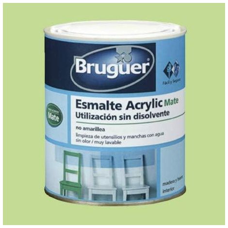 Bruguer Esmalte al agua Acrylic Mate Verde pistacho 750 ml