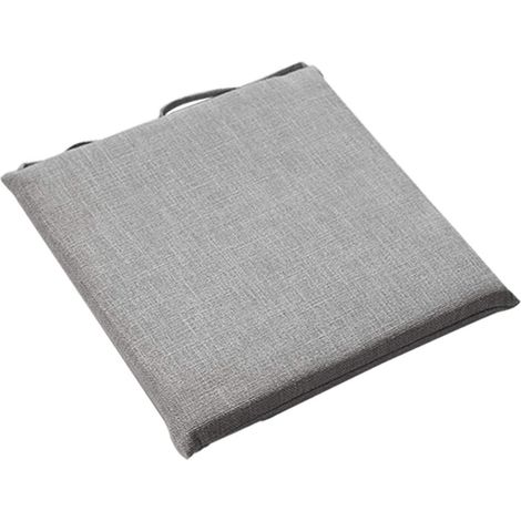 MINKUROW Set Di 2 Cuscini Per Sedia Per Casa E Interni - Spessore: 4 Cm - Forma Quadrata 40 Cm x 40 Cm - Antiscivolo - Per Sedia Da Giardino O Da Ufficio (40 X 40 X 4 Cm, Grigio) (1/5)