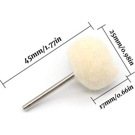 Disque Polissage - Coton - Pour Outil Rotatif - Diamètre Mandrin 3 mm - Pour Bois Plastique Céramique Miroir - 25 Pièces (1/4)
