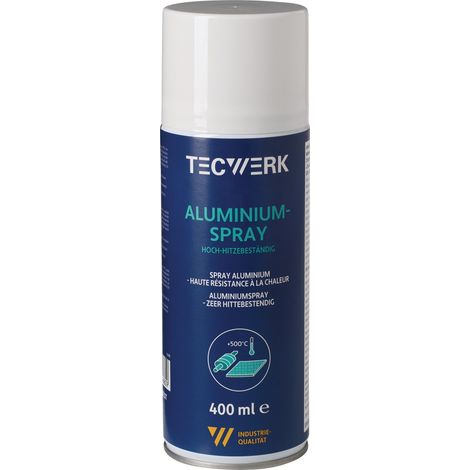 Bombe aérosol aluminium b.+500DegresC argent brillant, brillant 400ml TECWERK (1/2)