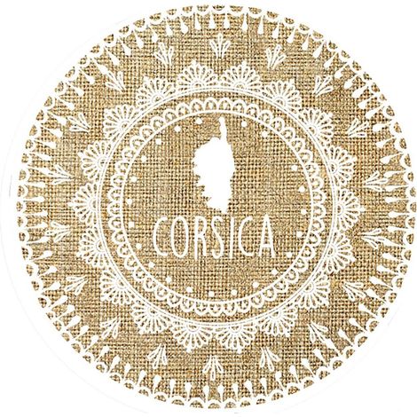Set de table rond en toile de jute corsica napperon (1/2)