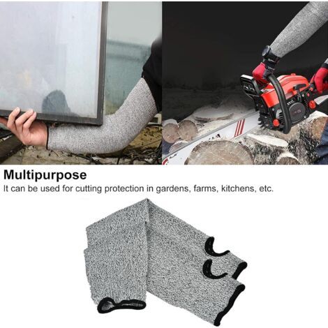 Manchon de protection pour bras, manchon pour bras de sécurité, Gants de travail à manches longues anti-abrasion résistant aux coupures HPPE pour jardin, cuisine et travaux agricoles (35cm) (1/4)