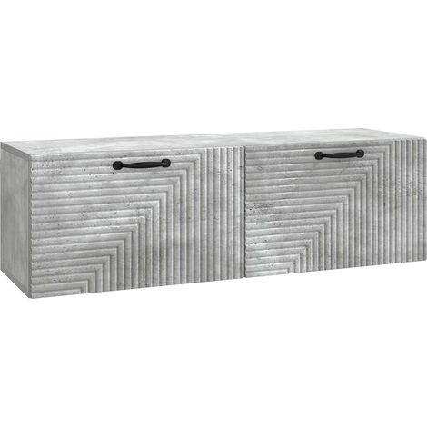Maison Exclusive - Mobile Porta TV da Muro Grigio Cemento 98 x 31 x 30 cm (1/5)