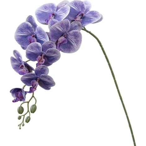 Orchidée papillon artificielle à 9 têtes, décoration de vase de bureau, décoration de table de salle à manger (violet) (1/5)