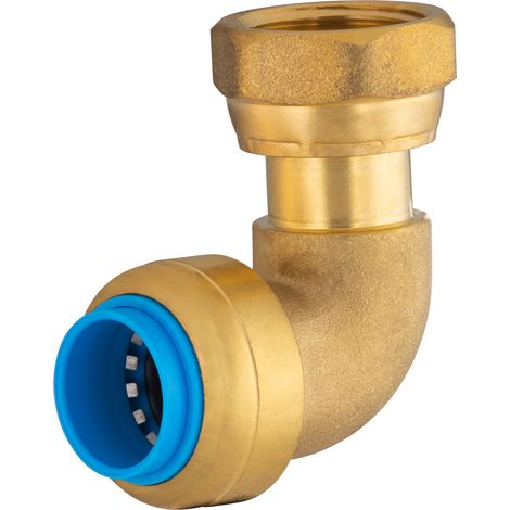 Raccord coude écrou libre femelle 15 x 21 mm – Laiton pour installations sanitaires – Température max 90 °C – Connexion fiable et durable (1/4)