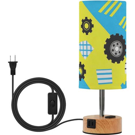 Yuiboo Lampe de table tactile avec ports USB C + A, ampoule LED (1/5)