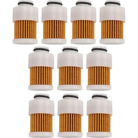 Juego de 10 elementos de filtro de combustible para motores fueraborda de 40HP, 60HP, 75HP, 90HP y 115HP - Filtro de gasolina para motor 68V-24563-00 (1/2)
