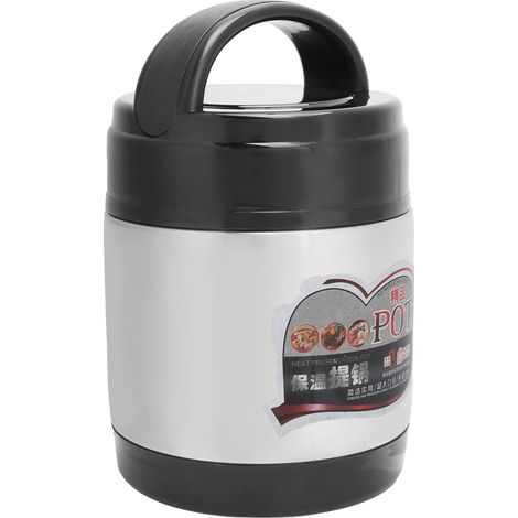Isolierte 3-stöckige Lunchbox, 1400 ml, Edelstahl mit Deckel, für Schüler und Erwachsene (1/5)