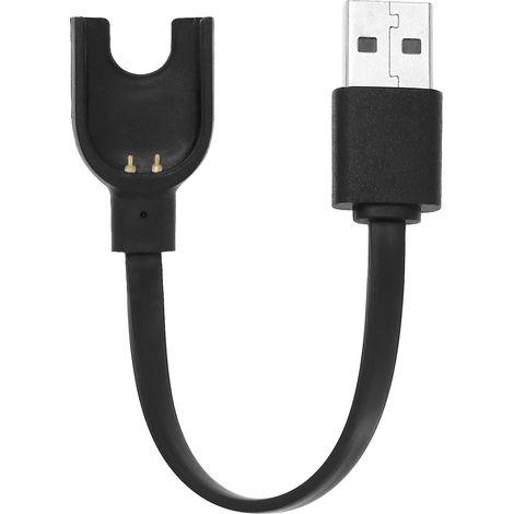 2Pcs Câble de Remplacement Compatible avec 3 Adaptateur USB Chargeur Cordon Accessoires Smartwatch Noir (1/5)