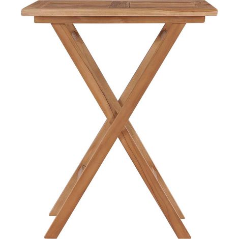 Maison Exclusive - Gartentisch Klappbar 60×60×75 cm Massivholz Te (1/5)