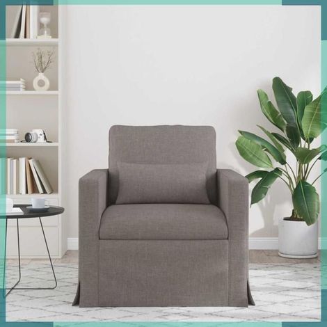 42024352 Canapé Taupe 78 x 78 x 80 cm tissu (1/5)