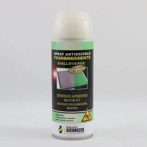 Spray Antiscivolo Fosforescente Antinfortunistica Professionale StickersLab 400ml - Colore: Giallo - Numero Pezzi: 400ml (1/5)