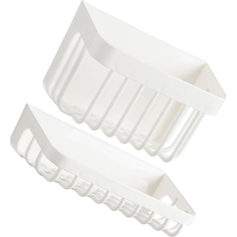 Étagère murale de salle bain, lot 2, grande capacité, organisateur multifonctionnel en (1/5)