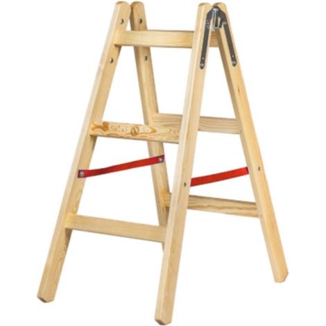 AWTOOLS DRABINA DREWNIANA  2x 3 STOPNI 150KG .