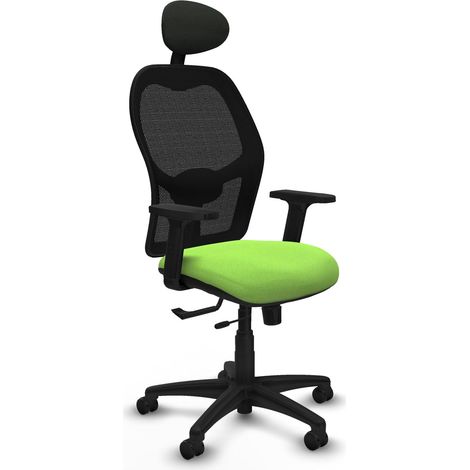 Sedia da ufficio piqueras y crespo Alocén nero mesh pistacchio (1/2)