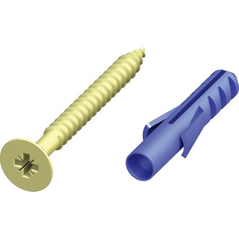 alfer Schrauben und Dübel 3 x 30 mm verzinkt messing - 10 Stk. Gewindeschrauben (1/2)