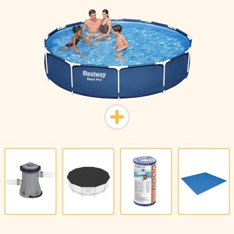 Bestway Bestway Steel Pro Ronde - 366x76 cm - 5-pièces  S341 (1/5)