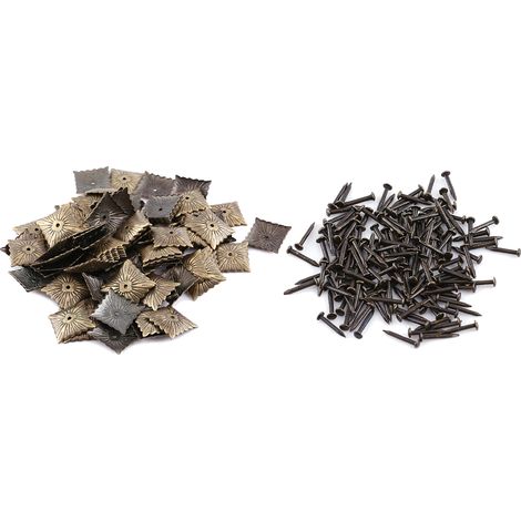 Lot de 100 clous décoratifs vintage en bronze pour rembourrage de canapé, meubles, chaussures et porte (1/5)