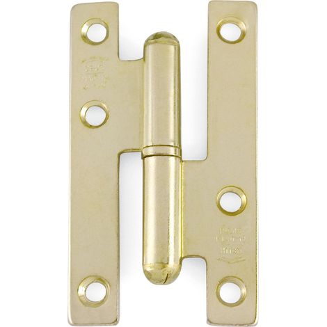 Pernio Latónado R.403-14Mm Derecha - Pernios Puertas de Paso Pala Recta Modelo 403 Nudo final media bola (1/3)