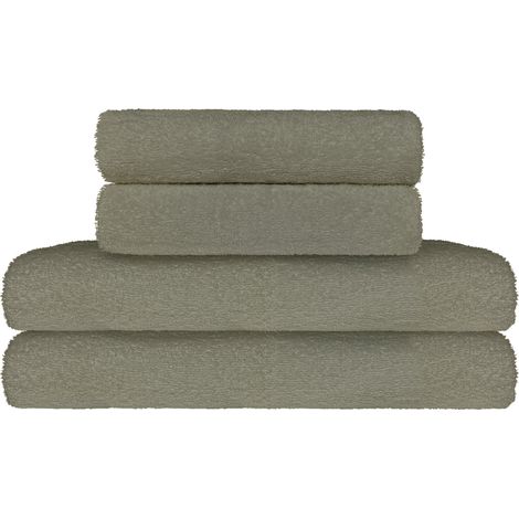 Set Asciugamani Bagno 100% Cotone Super Assorbenti Telo Doccia Spugna Professionali Salvietta Lavetta Viso Asciugamano Salviette Teli Asciugamano Ospite Qualità Hotel Lavette 2 teli doccia+2 asciugama