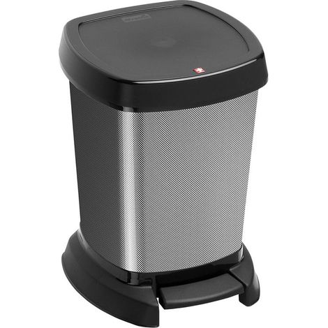 PATTUMIERA PASO CON APERTURA A PEDALE DA 6 LT IN COLORE CARBON