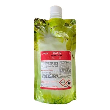 Eco recharge détergent désinfectant sanitaires eko 3 d poche 500 ml (1/3)