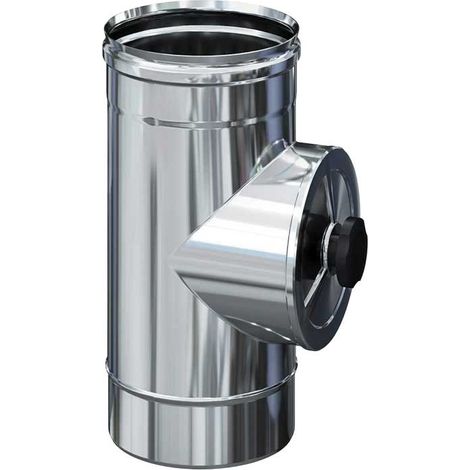 TEE INOX DI ISPEZIONE MONOPARETE Ø200 mm