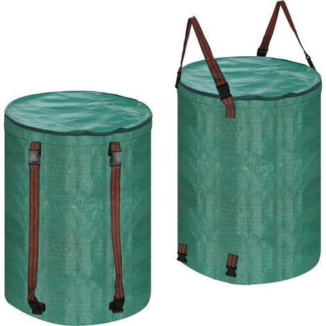 Sac de jardin réutilisable pour feuilles et ordures de pelouse, parfait pour enlever les feuilles, nettoyer la cour, Lot de 2（272L+48 Gallons) (1/5)