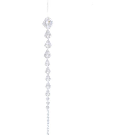 Bruchsichere, transparente Acryl-Weihnachtsbaumdekorationen, Schneeflocken-Eiszapfen-Hängeornamente für den Weihnachtsbaum, mehrfarbig (1/5)