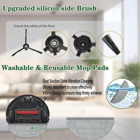 1 set of colors: see photo. Material: plastic. Compatible with Roborock S8 Pro Ultra. (1/5)