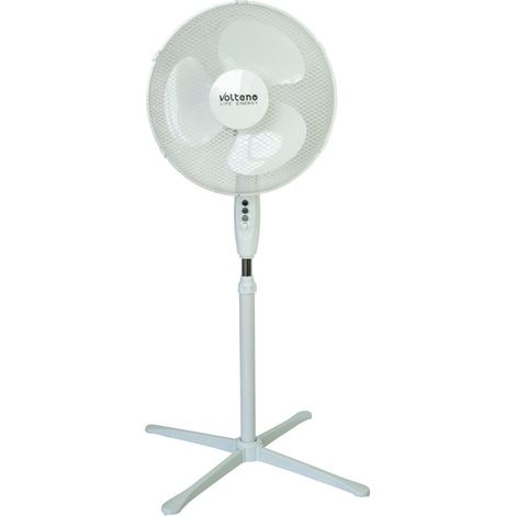 Ventilateur sur pied Volteno blanc, base en croix, 40 cm (1/3)