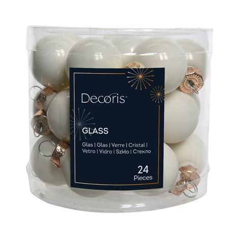 Box 10 Palline Vt Luc/opac Bianco caldo d6cm (1/4)