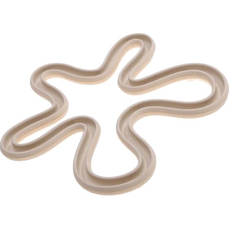 Tappetino in silicone, design antiscivolo, materiale ecologico, BIANCO, 16,5x16,5 cm - b, 5 pezzi (1/2)